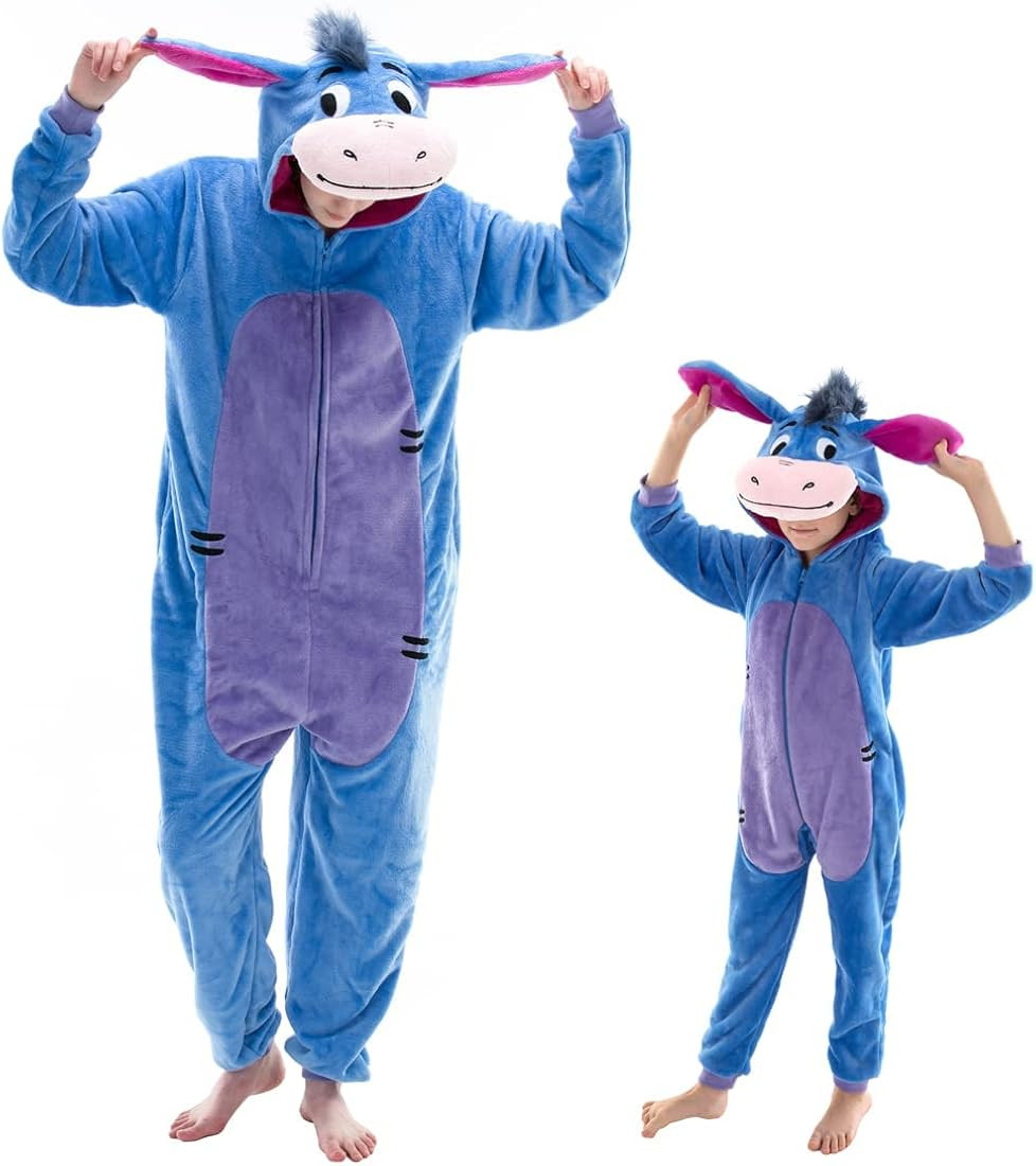 Snug Fit Unisex Adult Onesie Pajamas, Flannel Cosplay Animal One Piece Halloween Costume Sleepwea... | Amazon (US)