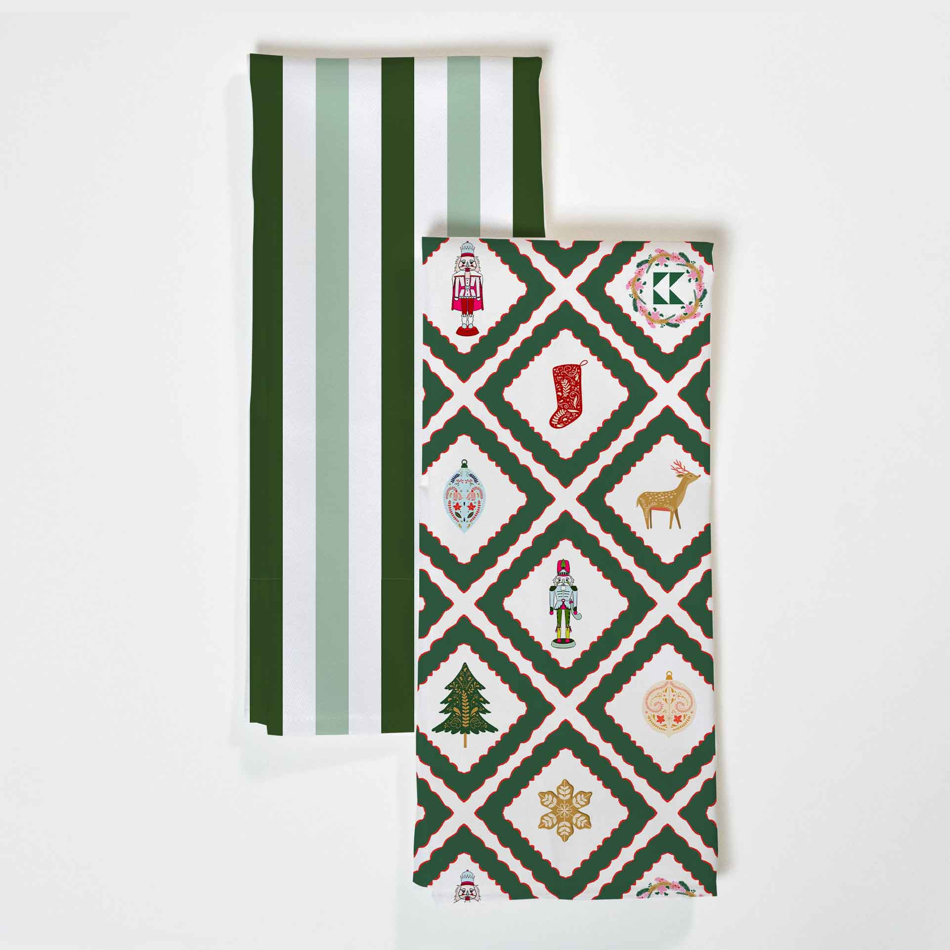 Holiday Story Tea Towel Set | Katie Kime Inc