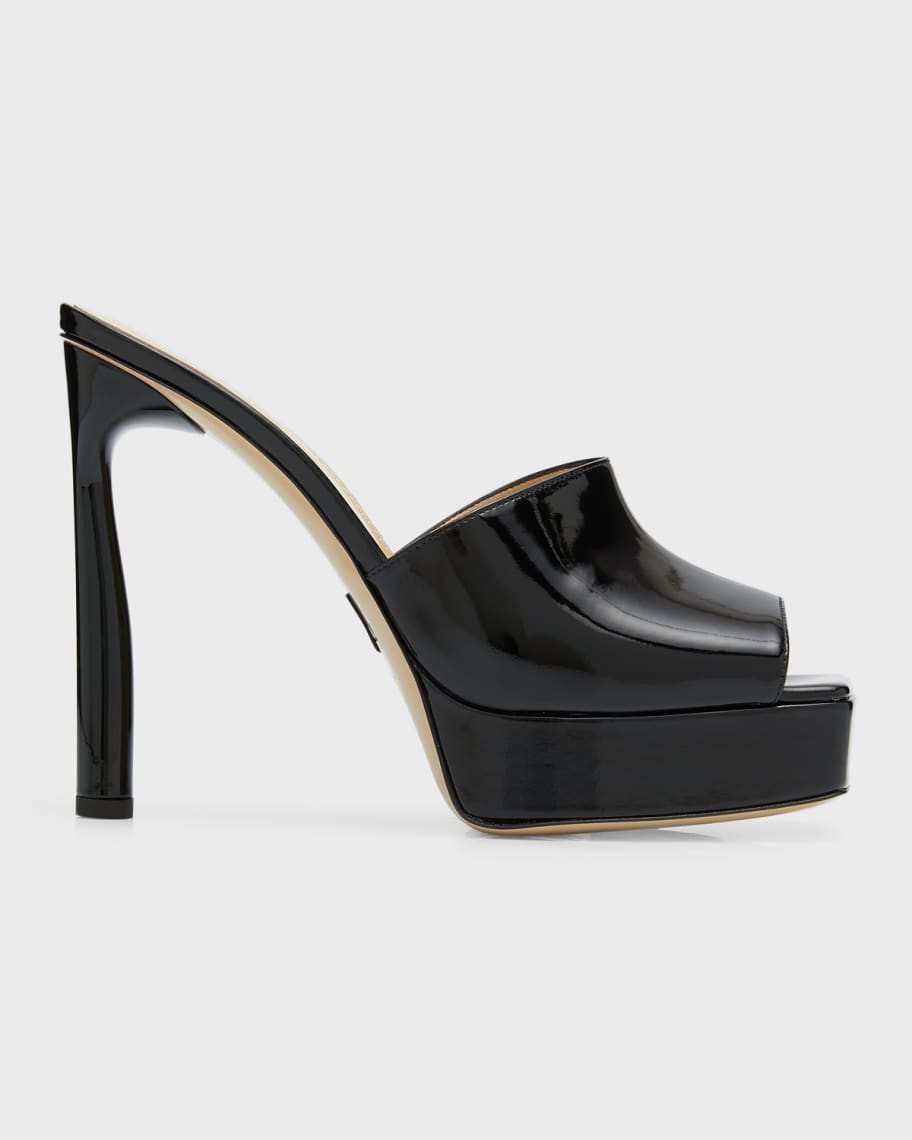 Paul Andrew Patent Platform Slide Sandals | Neiman Marcus