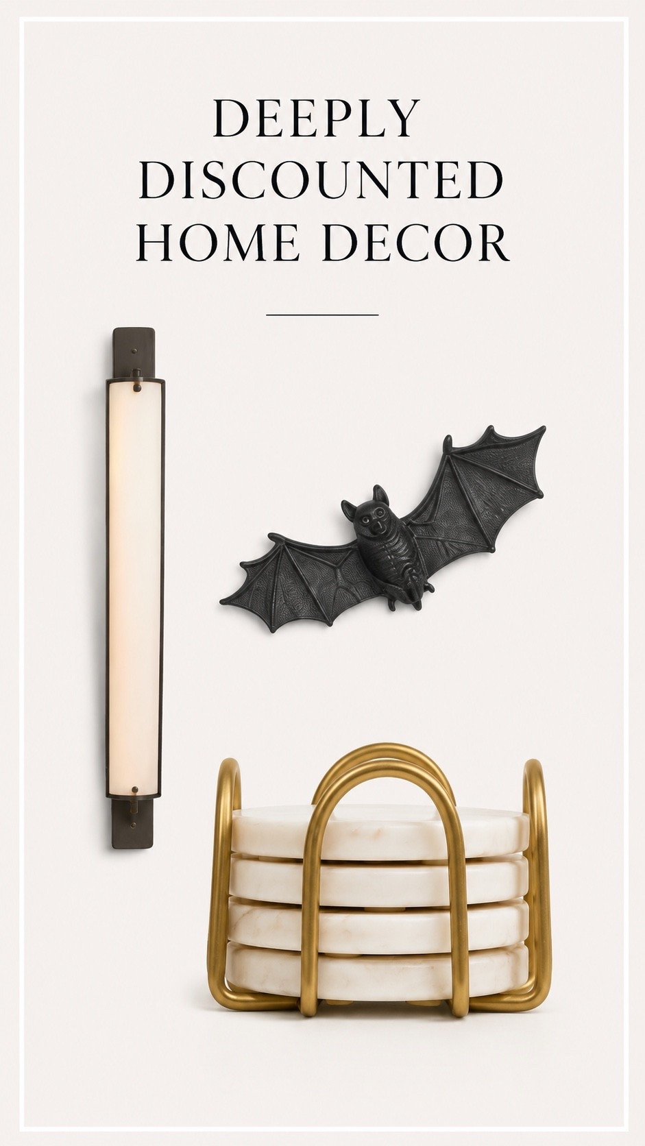 Deeply Discounted Home Decor Finds

Designer-inspired home decor for less. I’m loving this modern mix of marble, brass, and matte black accents—including a statement wall sconce, marble coasters, and bat wall decor for a subtle seasonal touch. These deeply discounted finds look far more expensive than they are, so grab your favorites before they’re gone.

#LTKHome #LTKSeasonal #LTKSaleAlert
