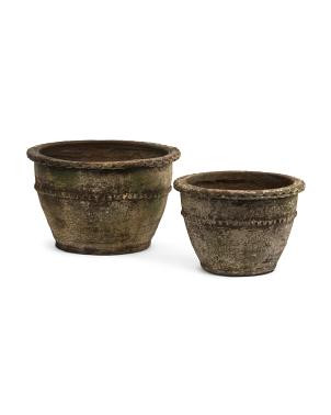 2pc Distressed Planters Set | TJ Maxx