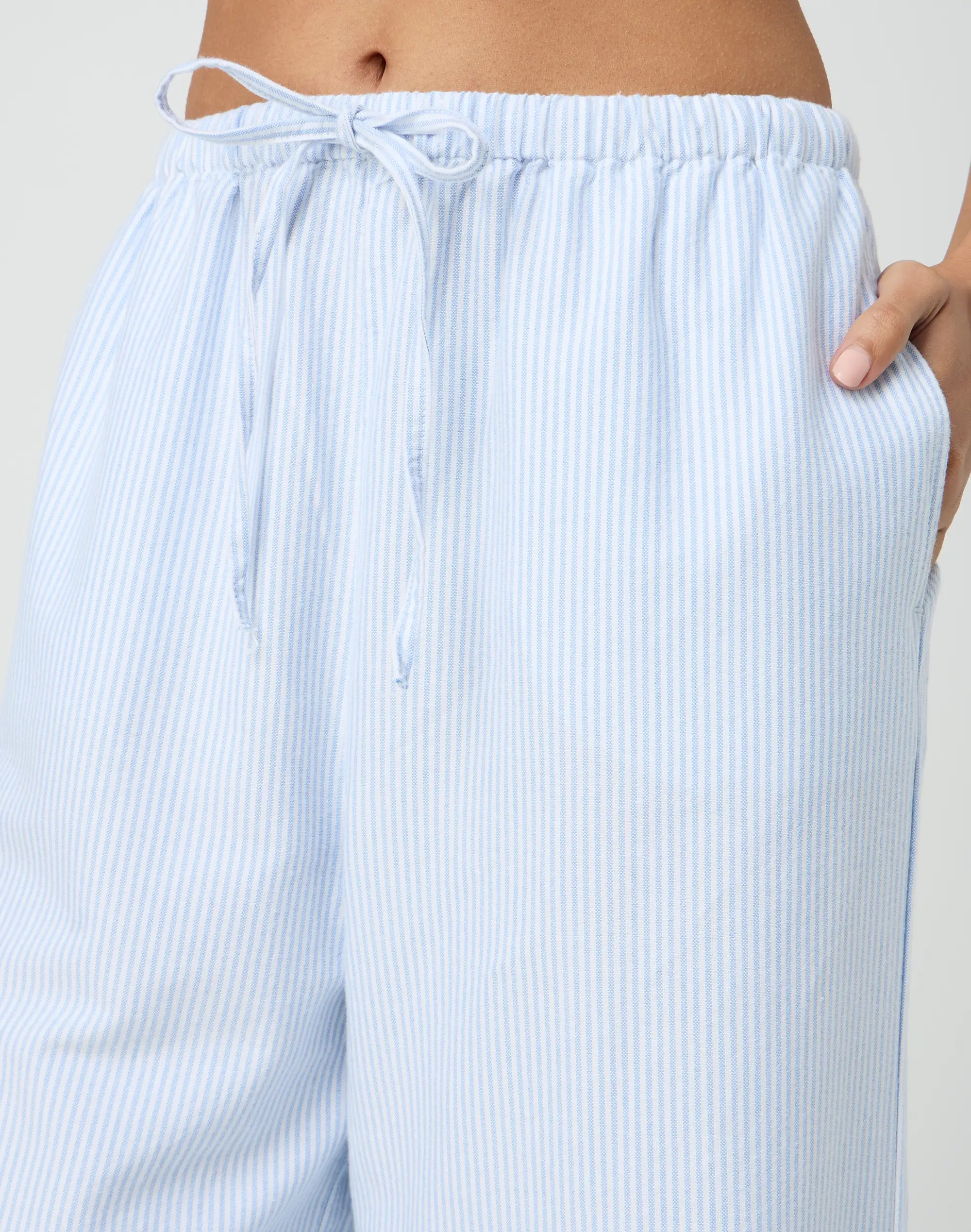 Tie Waist Stripe Cotton Pant | Glassons (Australia)