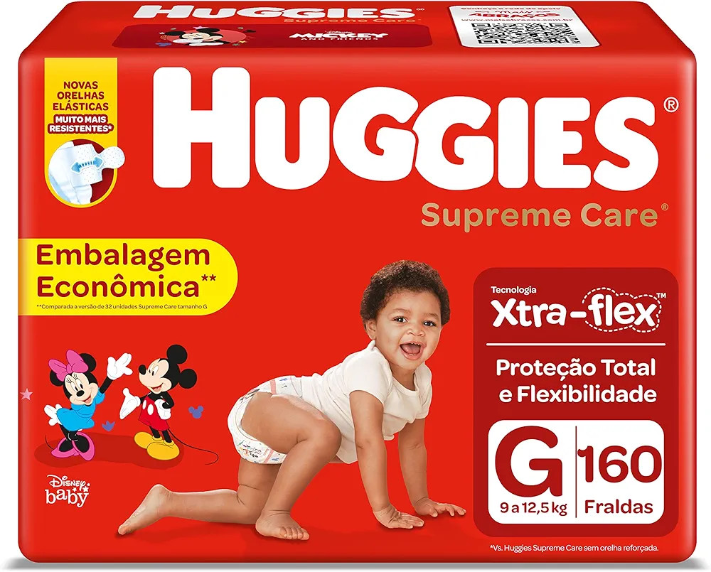HUGGIES Fralda Supreme Care G - 160 fraldas, Cor: Vermelho | Amazon (BR)
