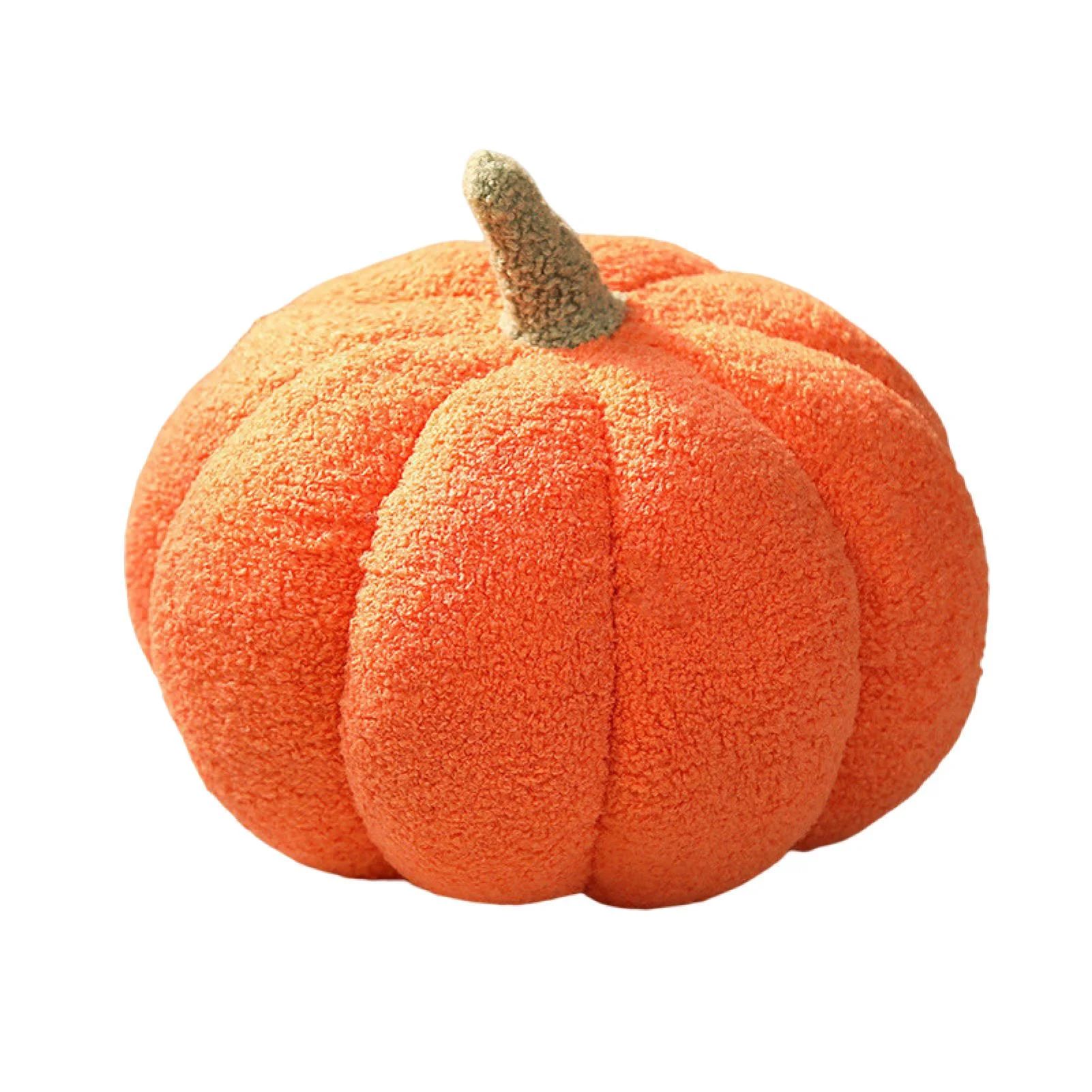 Kripyery Pumpkin Throw Pillows, Happy Halloween Fall Decorative Pumpkin Shaped Pillow Cute 3D Sha... | Walmart (US)