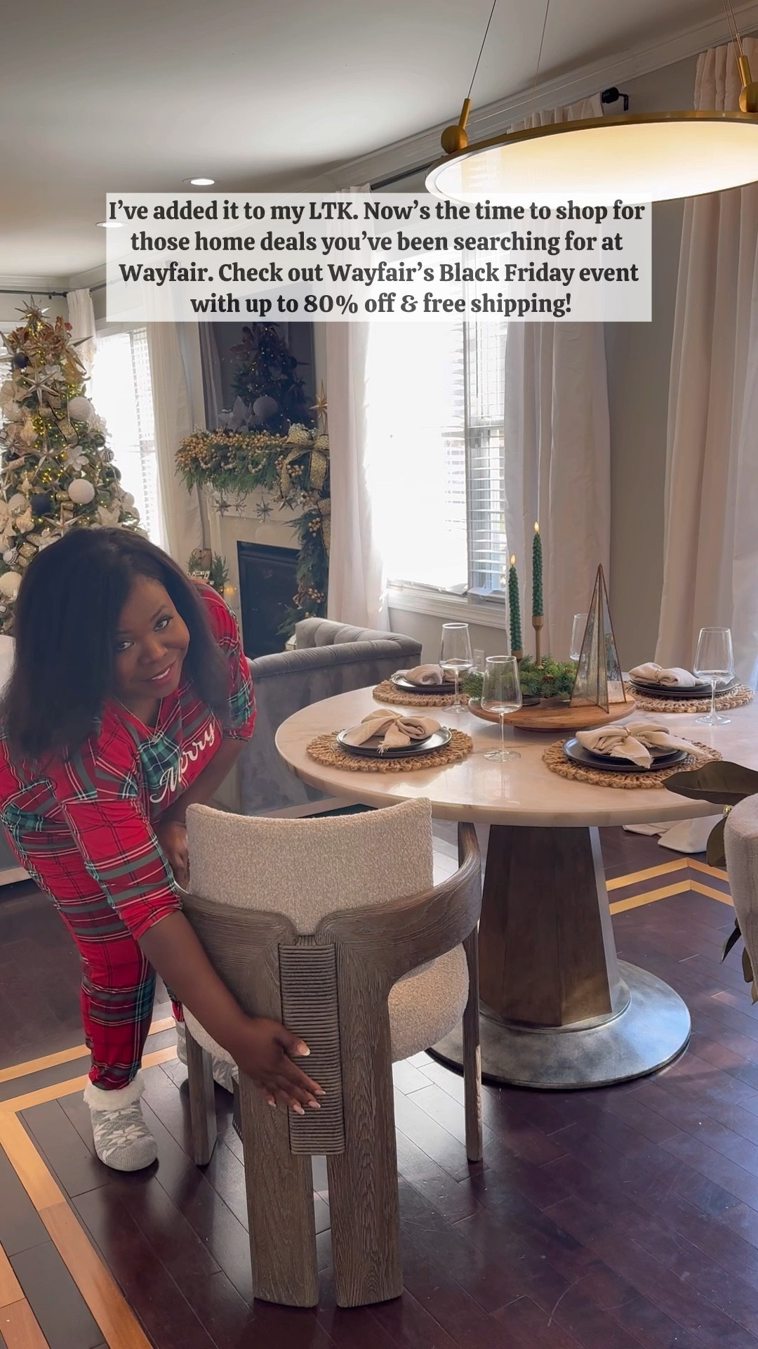 Got this dining chair from @wayfair last year and it’s one of my favorite pieces! Check out @Wayfair’s Black Friday event with up to 80% off & free shipping! #ad #wayfairpartner #wayfair 

#LTKHome #LTKSaleAlert #LTKCyberWeek