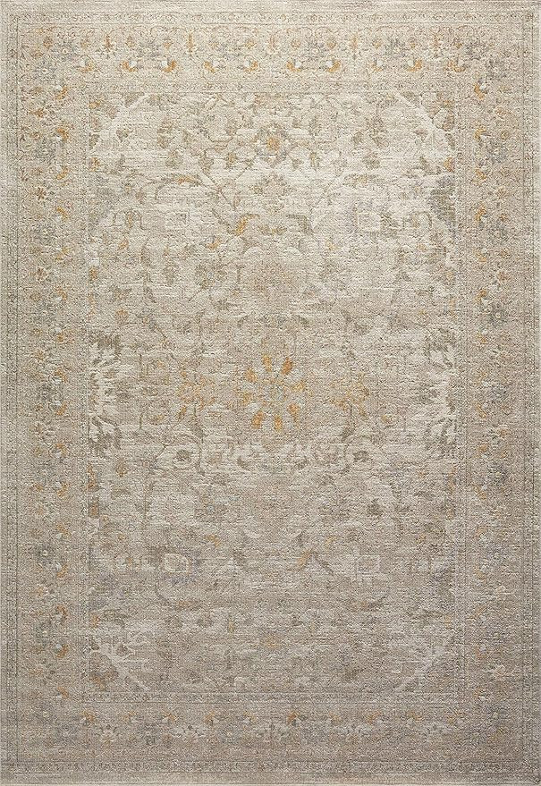 Loloi Chris Loves Julia x Rosemarie Collection ROE-02 Area Rug 5' x 7'-10" Ivory/Natural Rectangu... | Amazon (US)