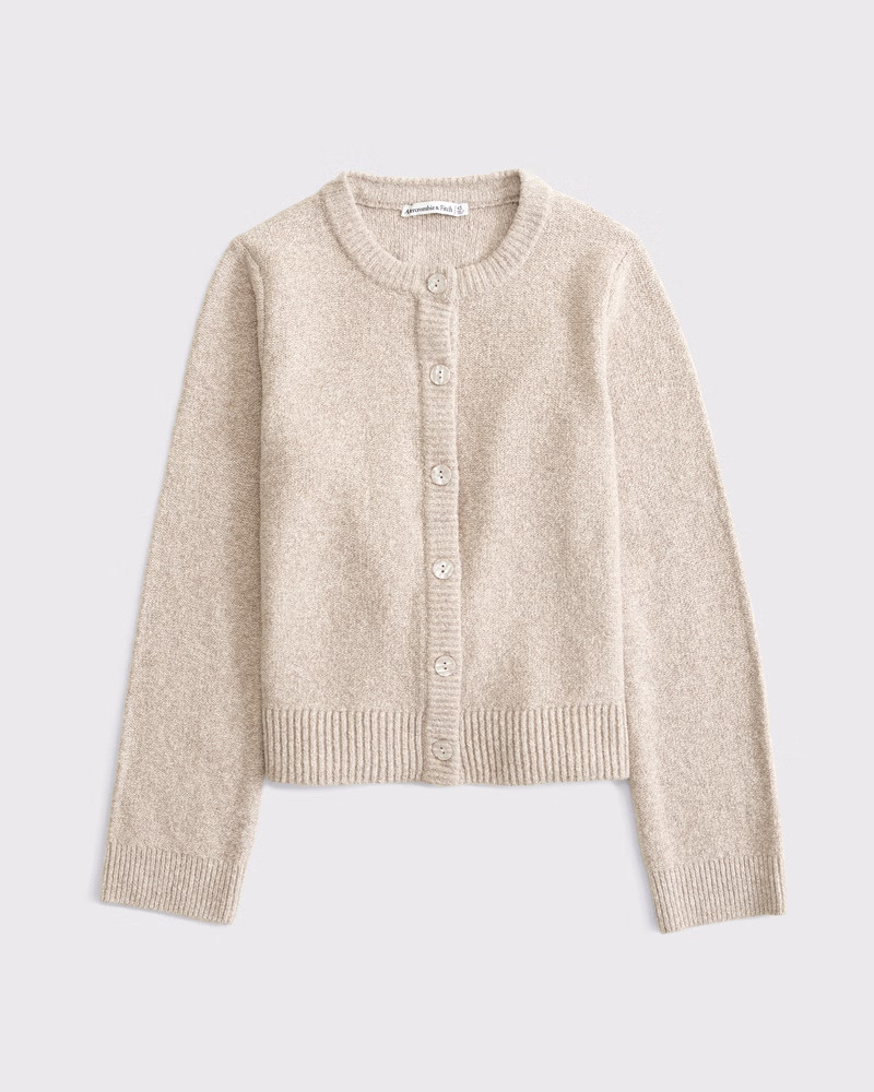 Women's Textural Crew Cardigan | Women's Tops | Abercrombie.com | Abercrombie & Fitch (US)