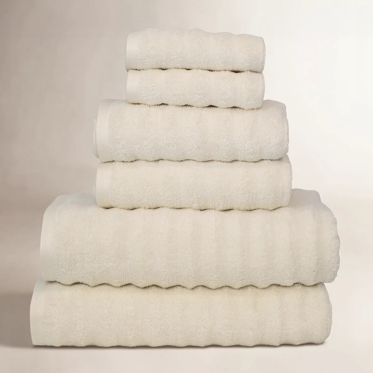 Modern Threads Spa Collection 6-Piece Ultra Soft Quick-Dry 550GSM 100% Combed Cotton Wavy Towel S... | Wayfair North America