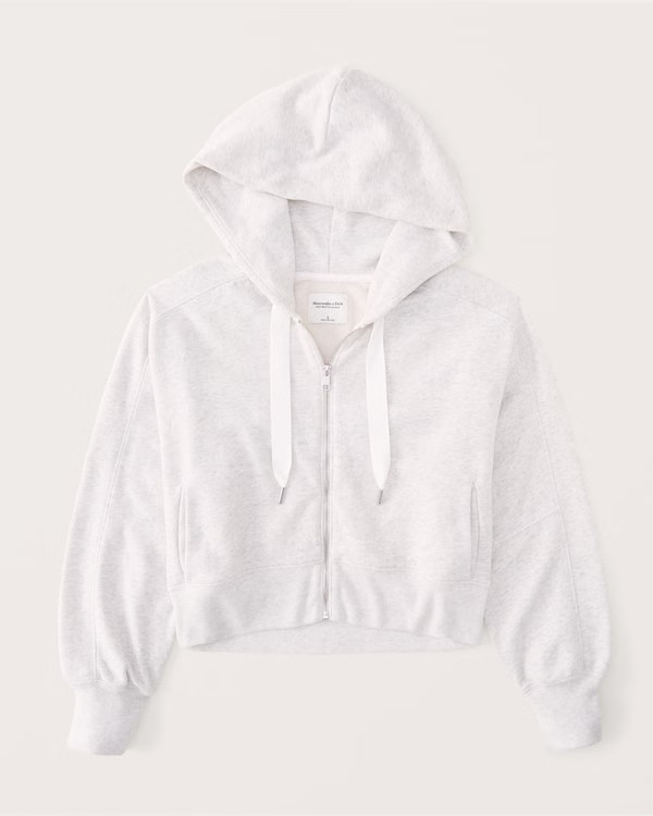 Women's 90s Sharkbite Full-Zip Hoodie | Women's Tops | Abercrombie.com | Abercrombie & Fitch (US)