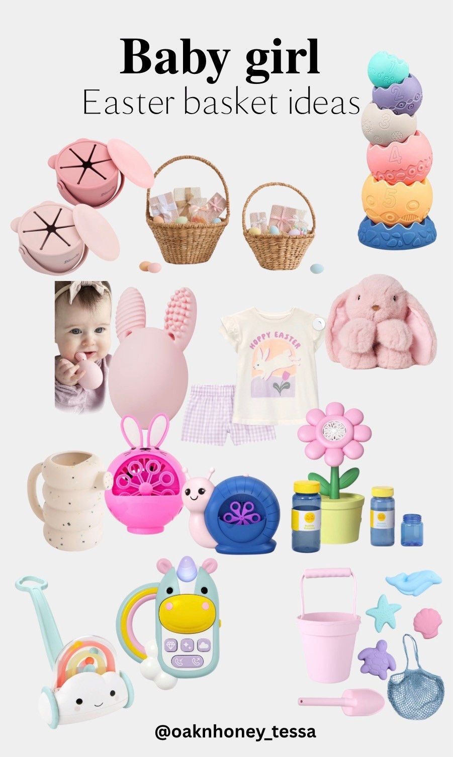 Easter basket ideas 

#easter #easterbasket #babygirl #babygirlgifts #giftsforbaby #spring #eastereggs 

#LTKSeasonal #LTKBaby #LTKKids