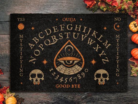 Halloween Skeleton Ouija Board Coir Door Mat, Welcome Halloween Front Door Mat, Outdoor Mats Funn... | Etsy (US)
