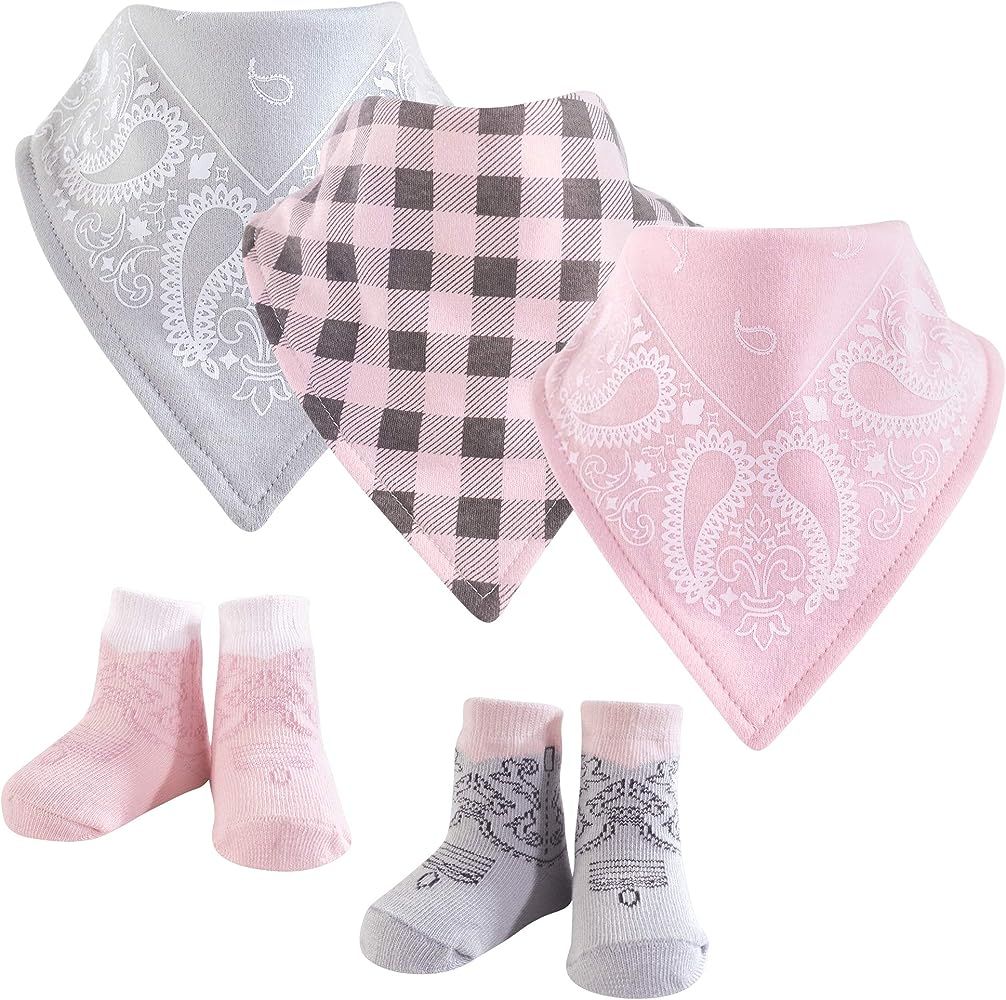 Hudson Baby Unisex Baby Cotton Bib and Sock Set | Amazon (US)