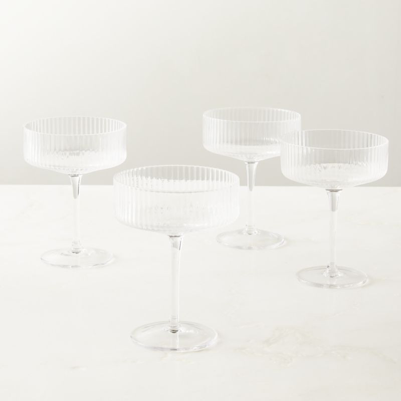 Eve Coupe Cocktail Glass Set of 4 + Reviews | CB2 | CB2