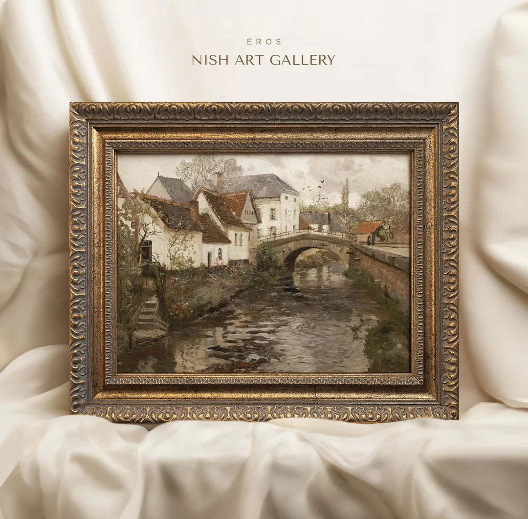 Framed Vintage Landscape Art Print: Rustic Country Painting #125 | Etsy (US)