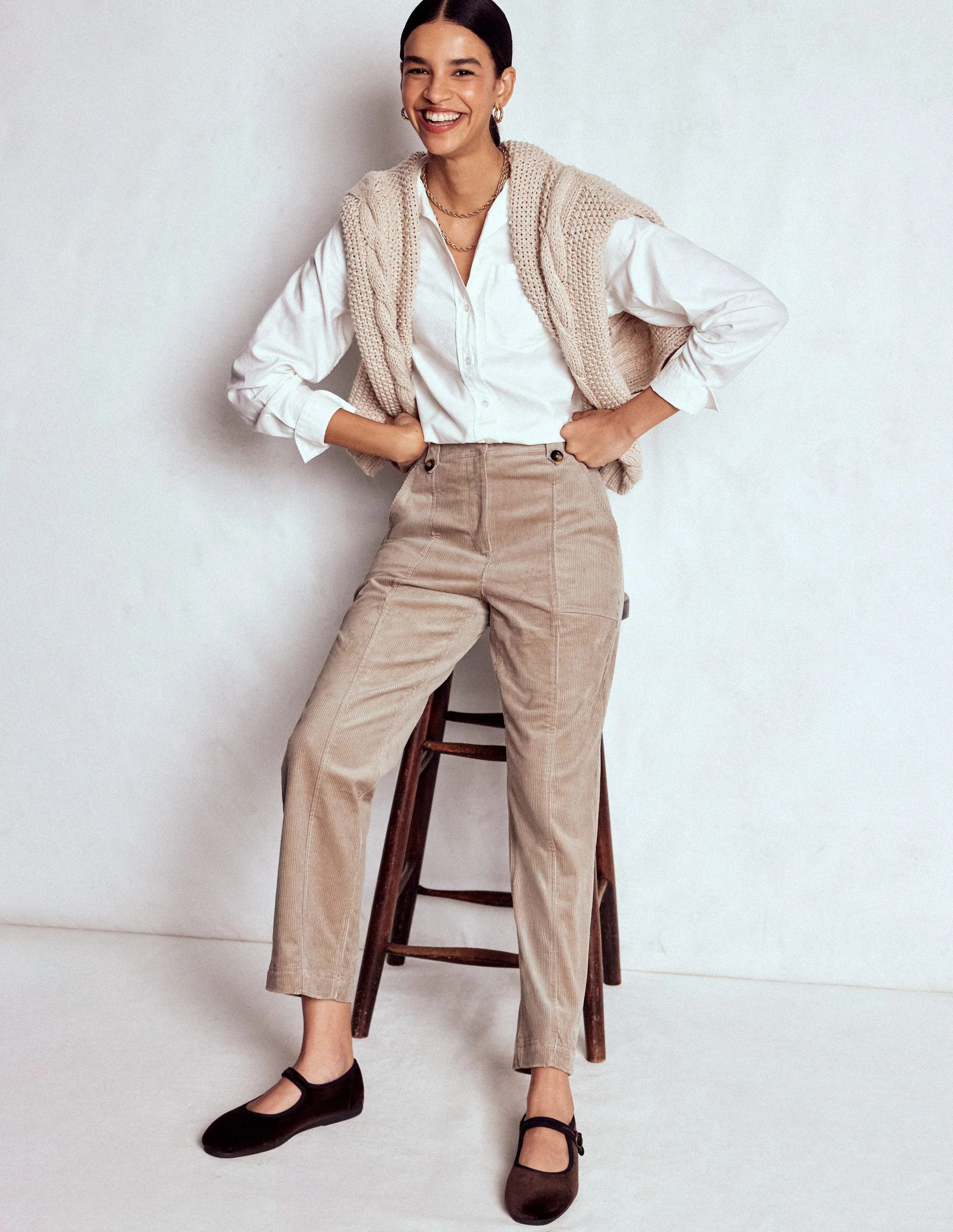 Pimlico Cord Trousers-Nutmeg | Boden UK