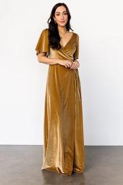 Meghan Velvet Wrap Maxi Dress | Baltic Born