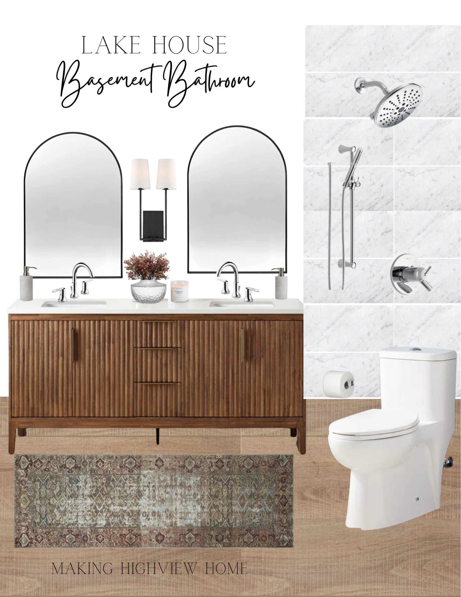 Bathroom inspiration with warm wood tones, but modern touches of design

#LTKstyletip #LTKhome #LTKFind