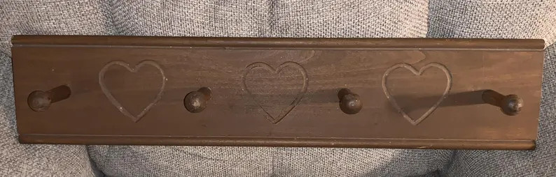 UsedMeasures approx. 23.5" long, 3.5" wide w/ pegs & 5" tallThank you for taking a look! :) | Etsy (US)