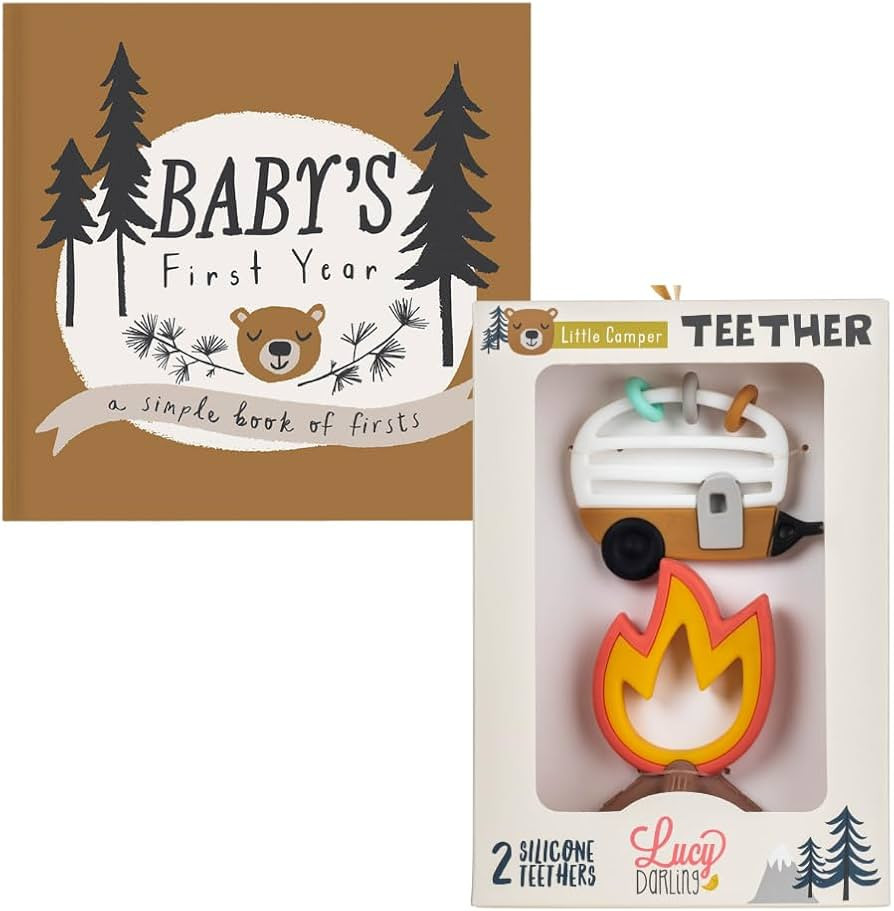 Lucy Darling's Little Camper Memory Book & Camper Baby Teethers | Amazon (US)