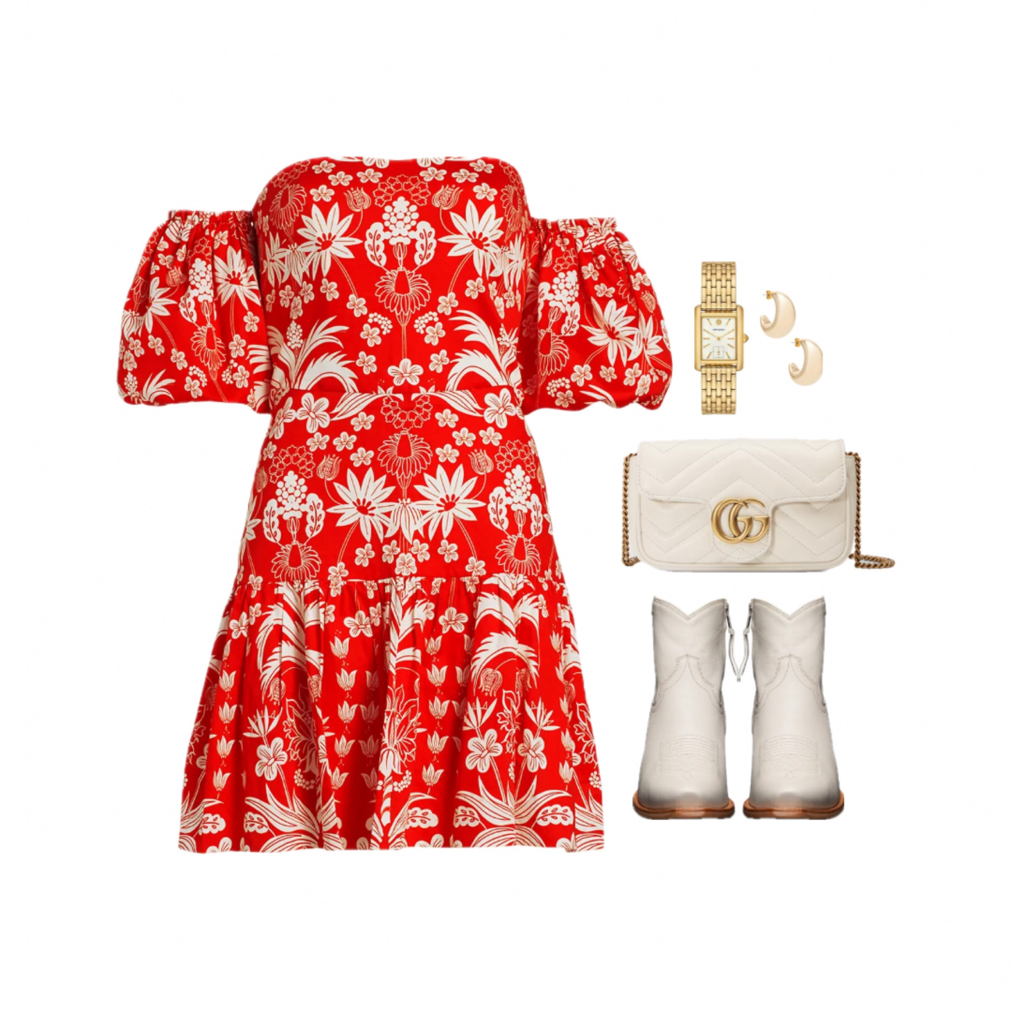 Red and white game day outfit ❤️