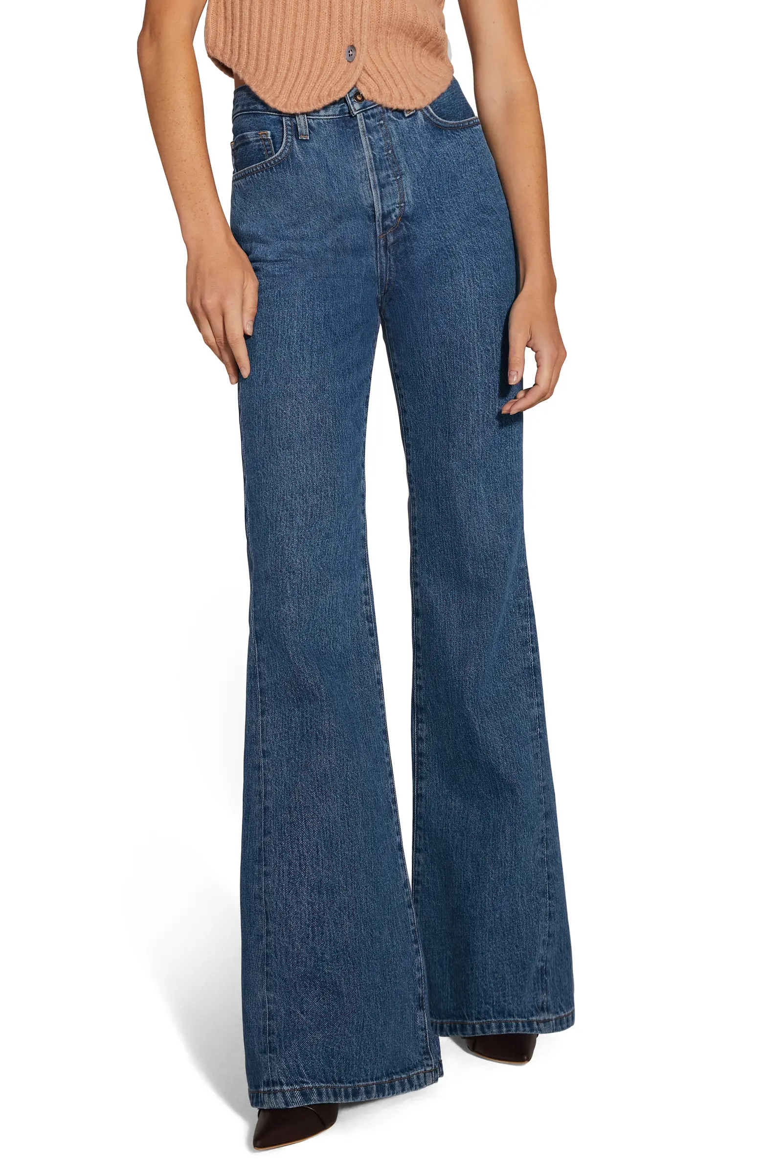 Favorite Daughter The Valentina Super High Waist Flare Jeans | Nordstrom | Nordstrom