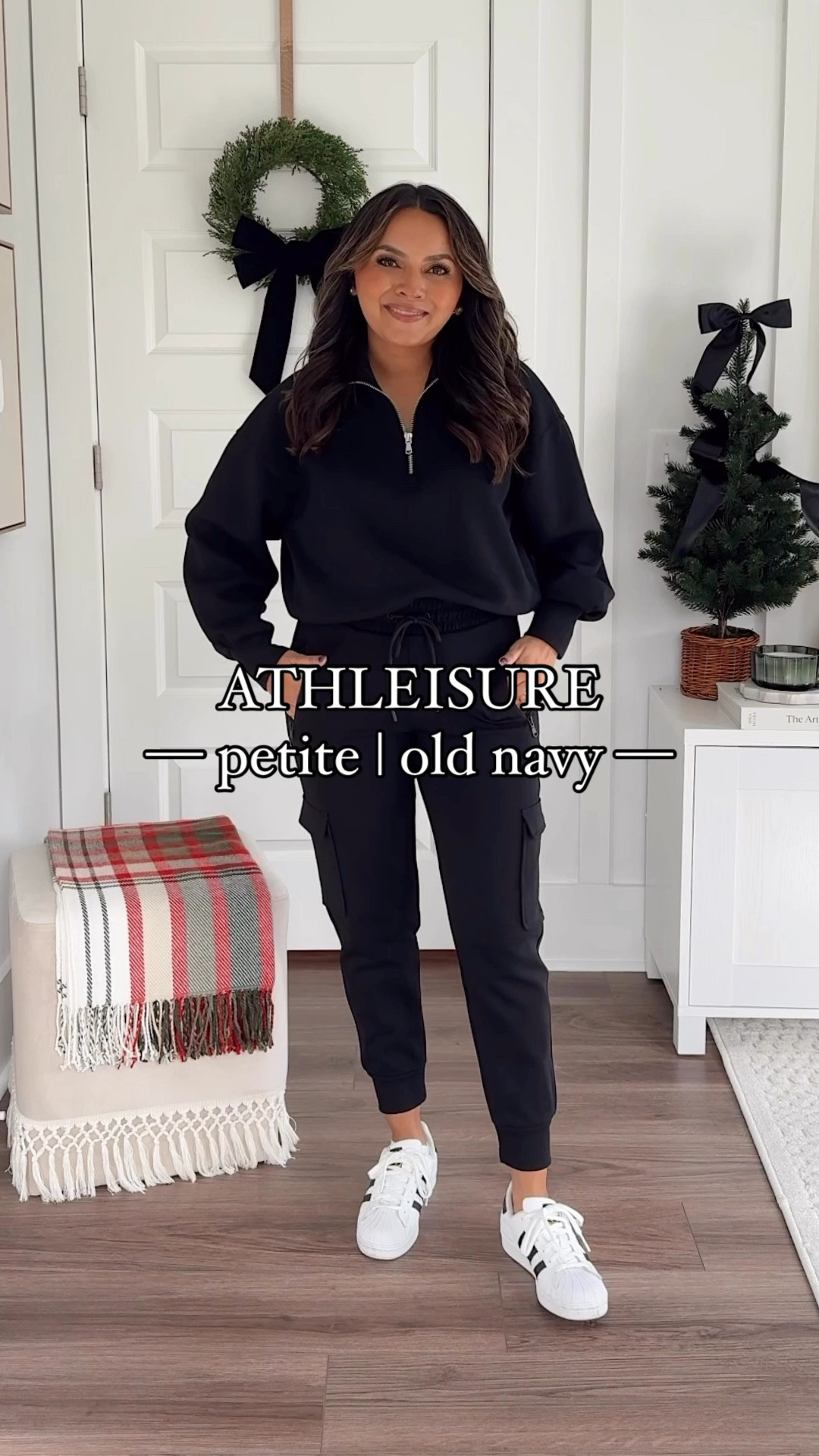 Black puffer vest size XS petite TTS - size if you want to zip it over sweaters or you have a larger bust
Black fleece pullover size XS petite TTS
Black cargo joggers size XS petite TTS 
White and black sneakers size 5 1/2 - run big so I sized down a size! Usually a 6 1/2 in sneakers

Burgundy bodysuit size S petite TTS - the xs petite is very fitted so I went with the small petite
Gray and burgundy Sneakers size 6.5 TTS

Ivory fleece hoodie size XS petite TTS 
Burgundy bodysuit size S petite TTS 
Sneakers size 6.5 TTS

Green quarter zip size XS petite TTS
White tee size XS petite TTS 
Green leggings size small petite TTS - this fit like a legging so i went with size small instead of xs 
Gray and burgundy Sneakers size 6.5 TTS

Taupe puffer size XS petite TTS
Light Stonewashed  crop sweater size XS petite TTS 
Taupe leggings size S regular TTS - these are a cropped length so I tucked them into my socks. The regular size is still cropped on me!
Platform tan sneakers size 6.5 TTS


Sneakers 
Winter Outfits 
Fall Outfits 
Activewear 
Casual Outfits 

Honey Sweet Petite 
Honeysweetpetite 


Comment SHOP below to receive a DM with the link to shop this post on my LTK ⬇ https://liketk.it/4WbGH #ltkstyletip #ltkactive #ltkseasonal

#LTKFindsUnder50 #LTKStyleTip #LTKSaleAlert