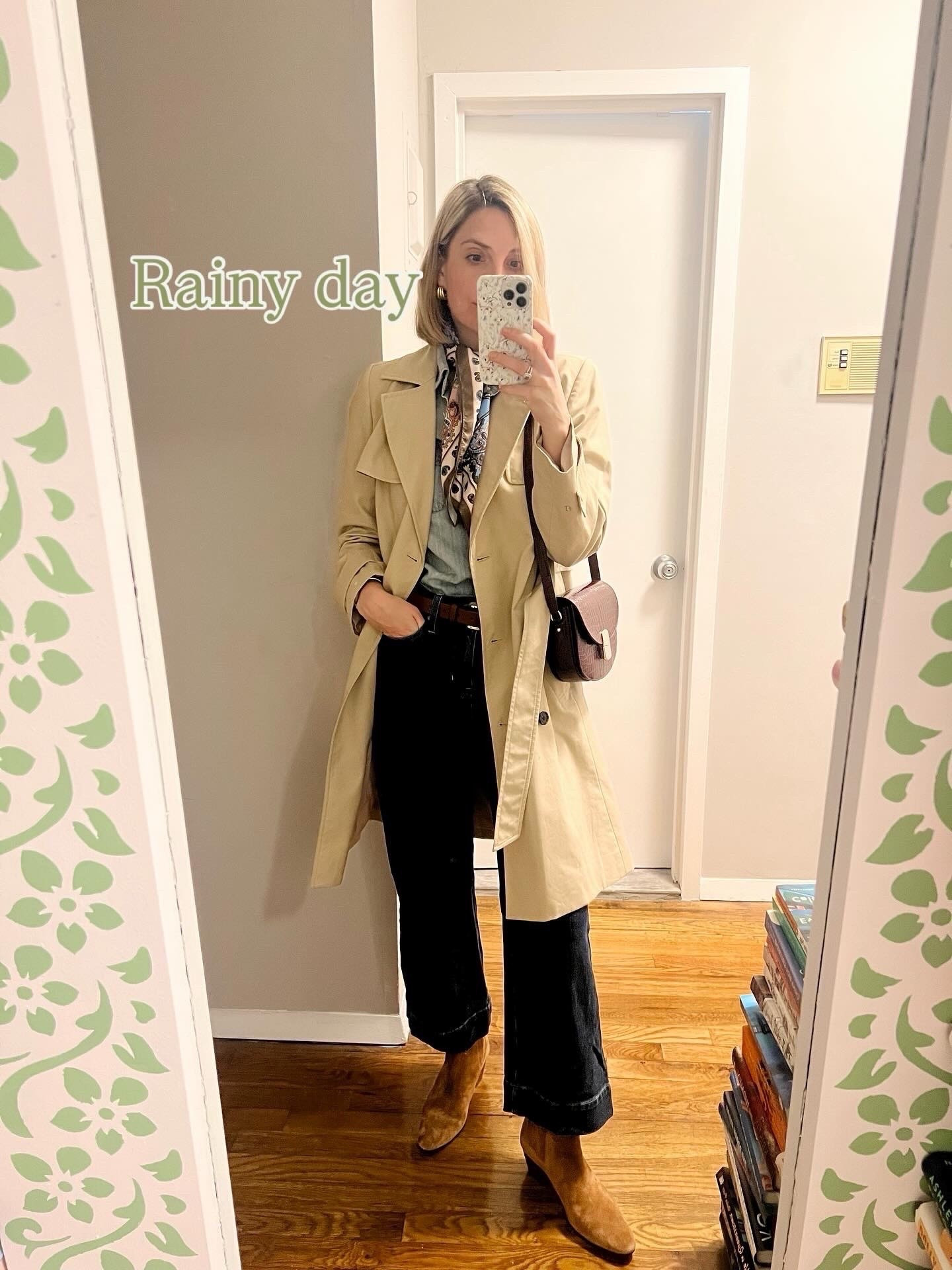 Rainy day outfit. Trench coat 

#LTKOver40 #LTKSaleAlert #LTKStyleTip