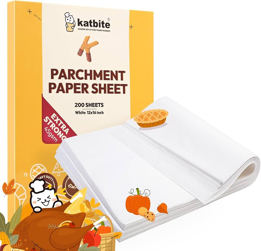 Katbite 200PCS 12x16 In Heavy Duty Flat Parchment Paper, Parchment Paper Sheets for Baking Cookie... | Amazon (US)