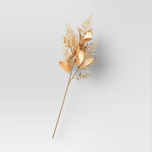Leaf Stem Arrangement Gold - Threshold™ | Target