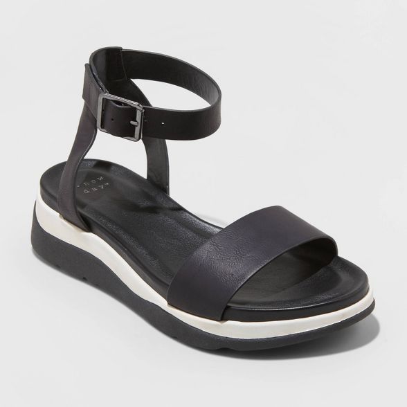 Women's Raven Ankle Strap Sandals - A New Day™ | Target