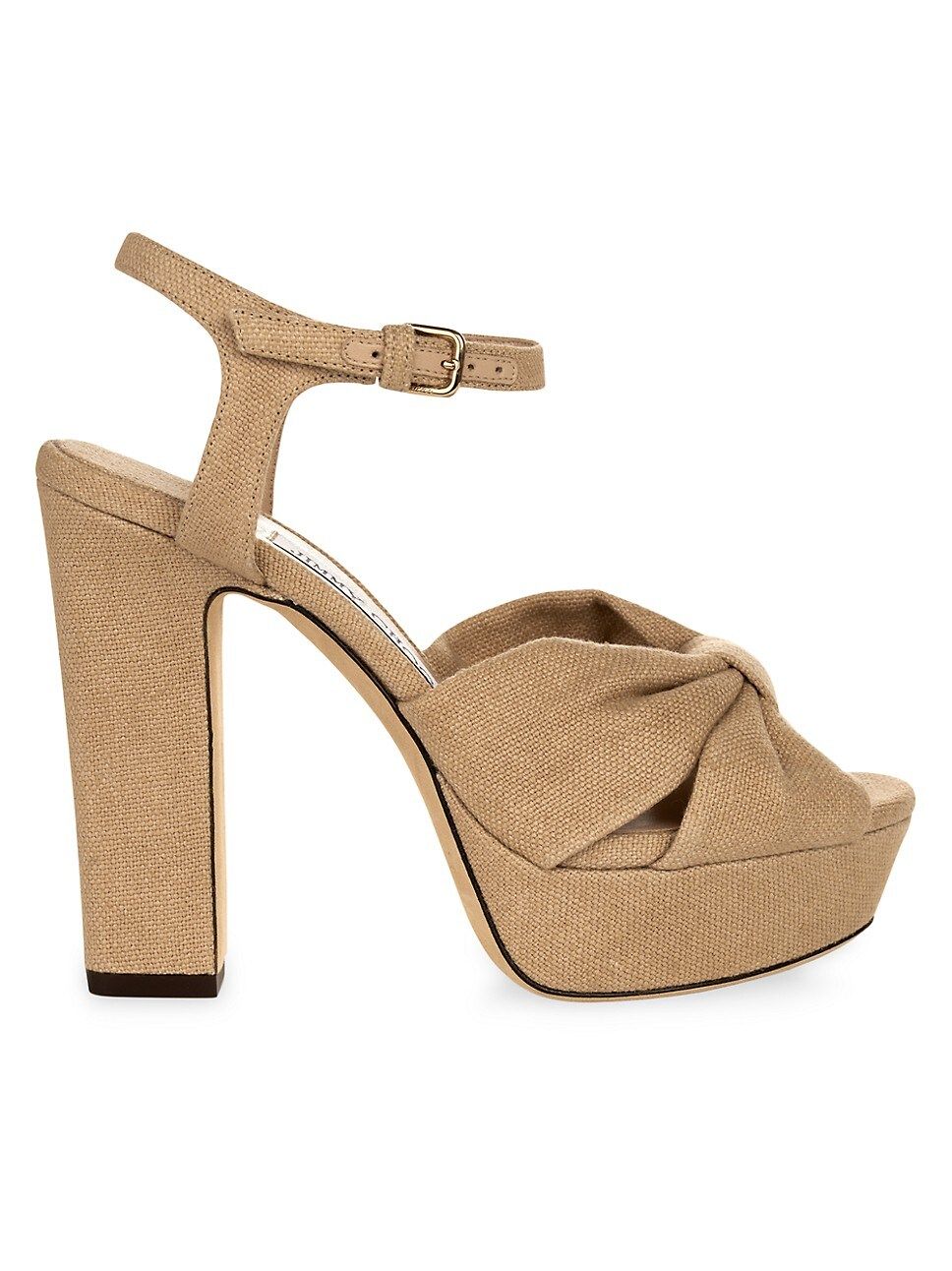 Heloise 120MM Linen Platform Sandals | Saks Fifth Avenue