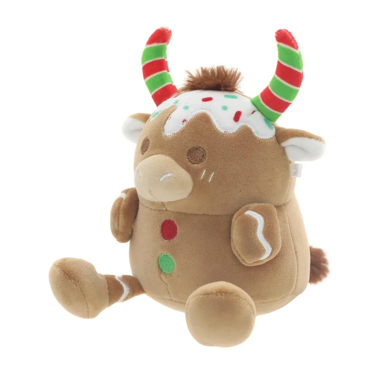 Gingerbread-Scented Cozy Cookie Cow Christmas Plush, Brown, 4.75", by Holiday Time | Walmart (US)