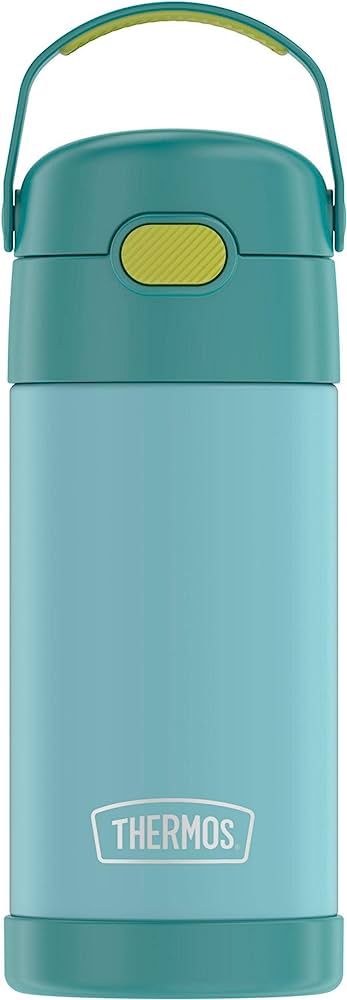 THERMOS FUNTAINER Water Bottle with Straw - 12 Ounce, Blue/Green - Kids Stainless Steel Vacuum In... | Amazon (US)