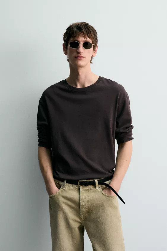 LIMITED EDITION COTTON LINEN BLEND T-SHIRT | Zara US