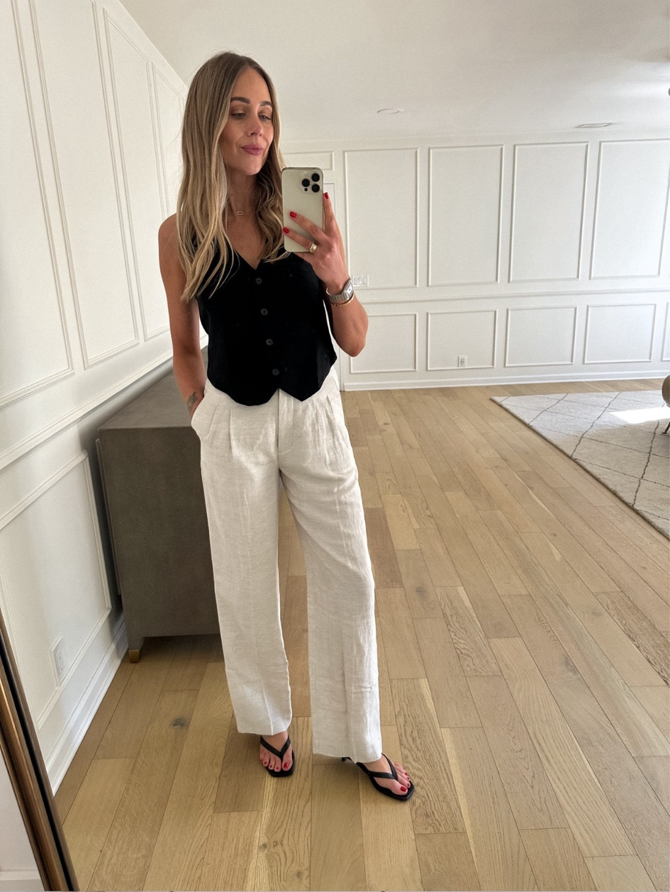 Aritzia summer outfits 
Vest (size small)
Pants (size 6)
#fashionjackson #summeroutfits 

#LTKStyleTip #LTKSeasonal #LTKOver40