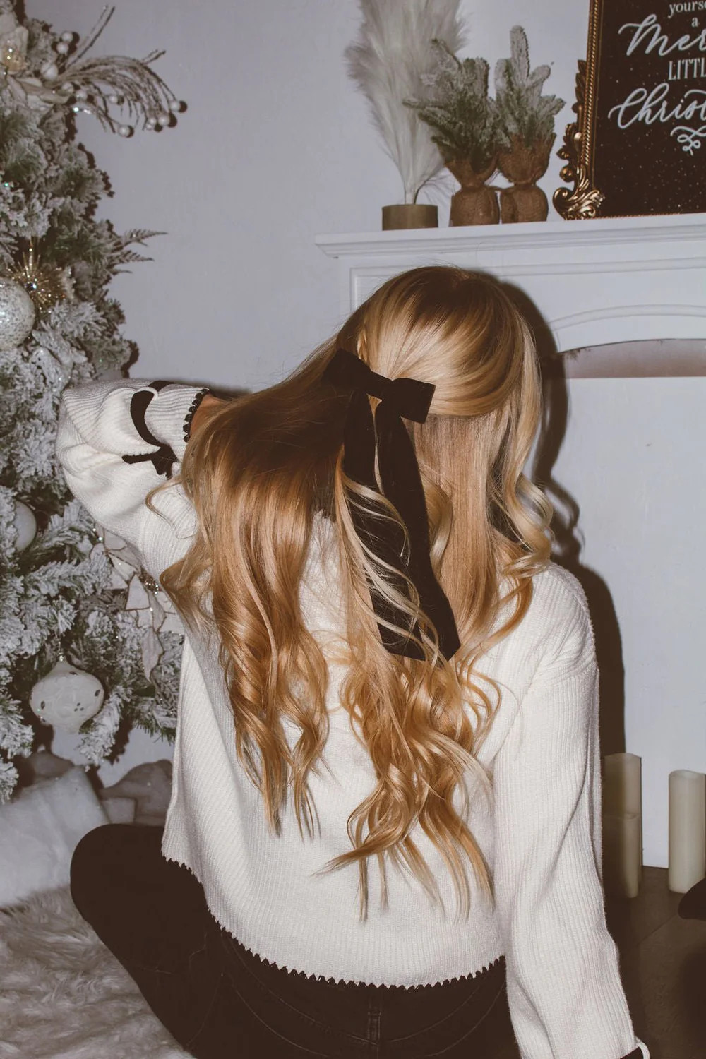 Velvet Long Bow Barrette | Shop Andi