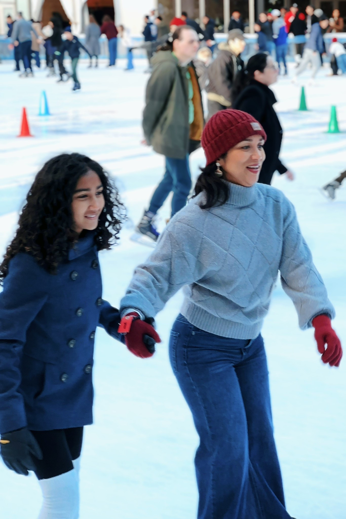 Bundled up in a turtleneck sweater, cozy beanie, and jeans! It was the perfect outfit for holiday ice skating in New York with my family. ❄️⛸️

Fall outfit, holiday outfit, Black Friday, cyber Monday, knit sweater, winter outfit, ice skating, holiday sweaters, Christmas outfitt#LTKCyberWeek 

#LTKootd #LTKHoliday