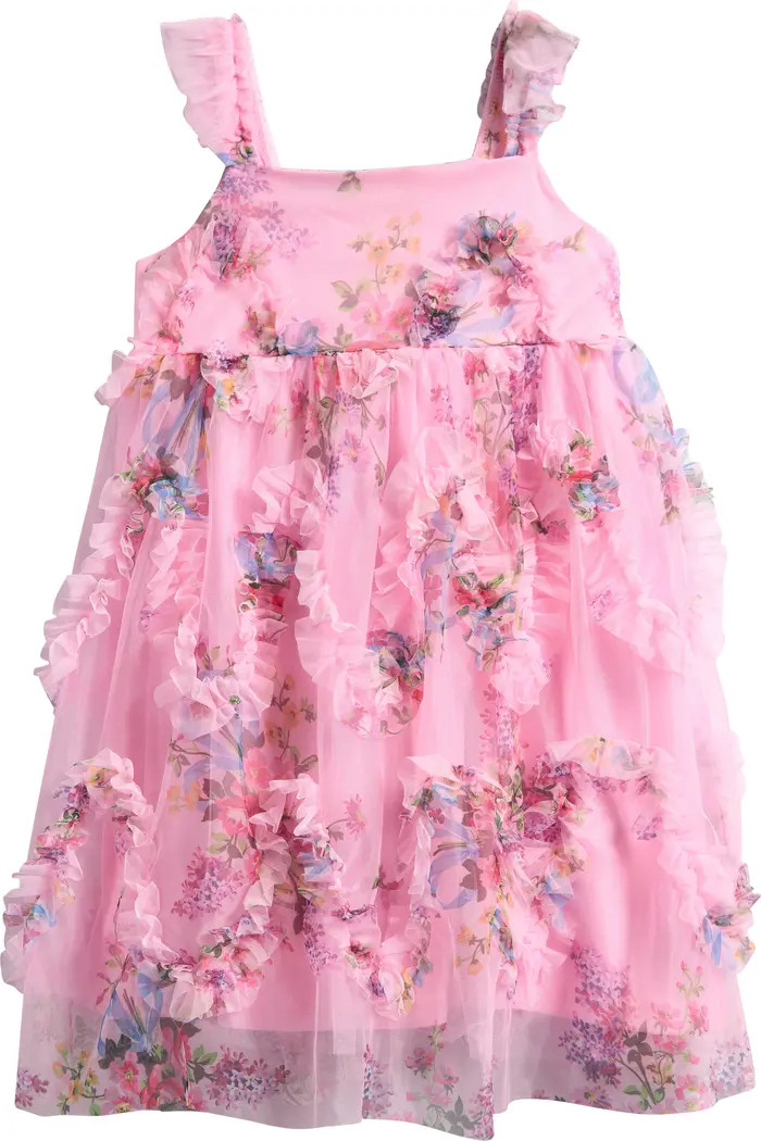 Ava & Yelly Kids' Cupcake Floral Ruffle Party Dress | Nordstrom | Nordstrom