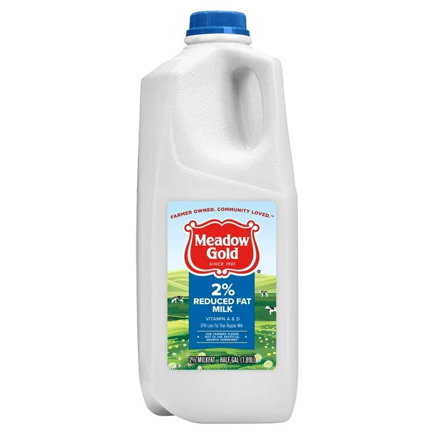 Meadow Gold Viva 2% Reduced Fat Milk, Half Gallon | Walmart (US)