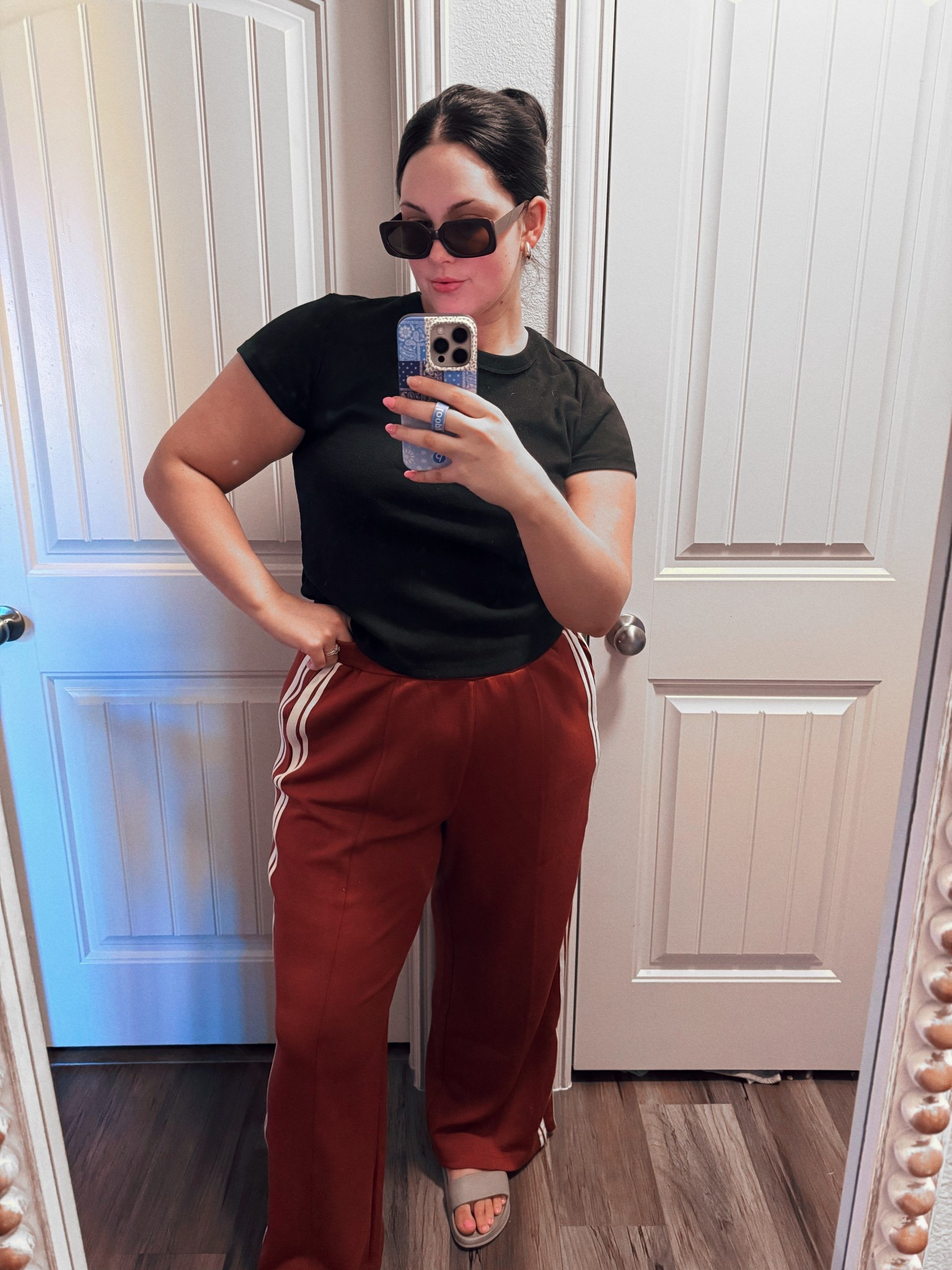 SUPER soft and smooth track style pants, wearing size 1 regular length 💗

#LTKStyleTip #LTKMidsize #LTKTravel