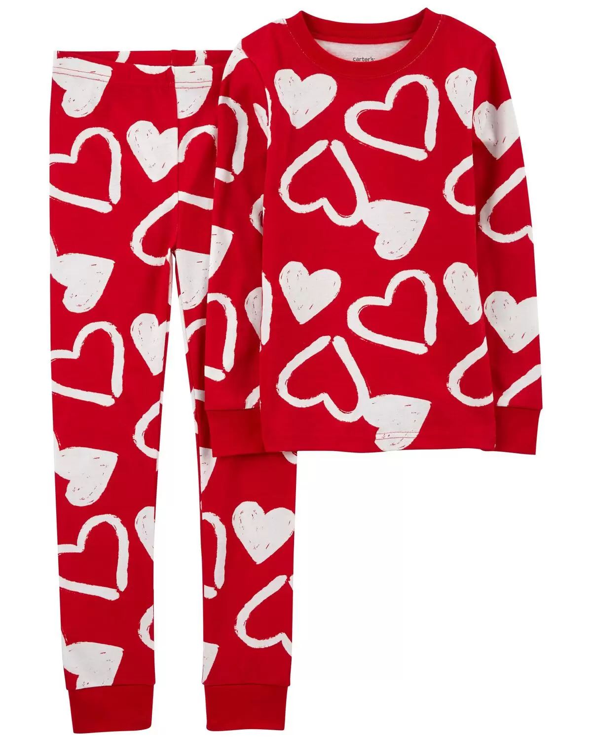 Red Kid 2-Piece Valentine's Day Hearts 100% Snug Fit Cotton Pajamas | carters.com | Carter's