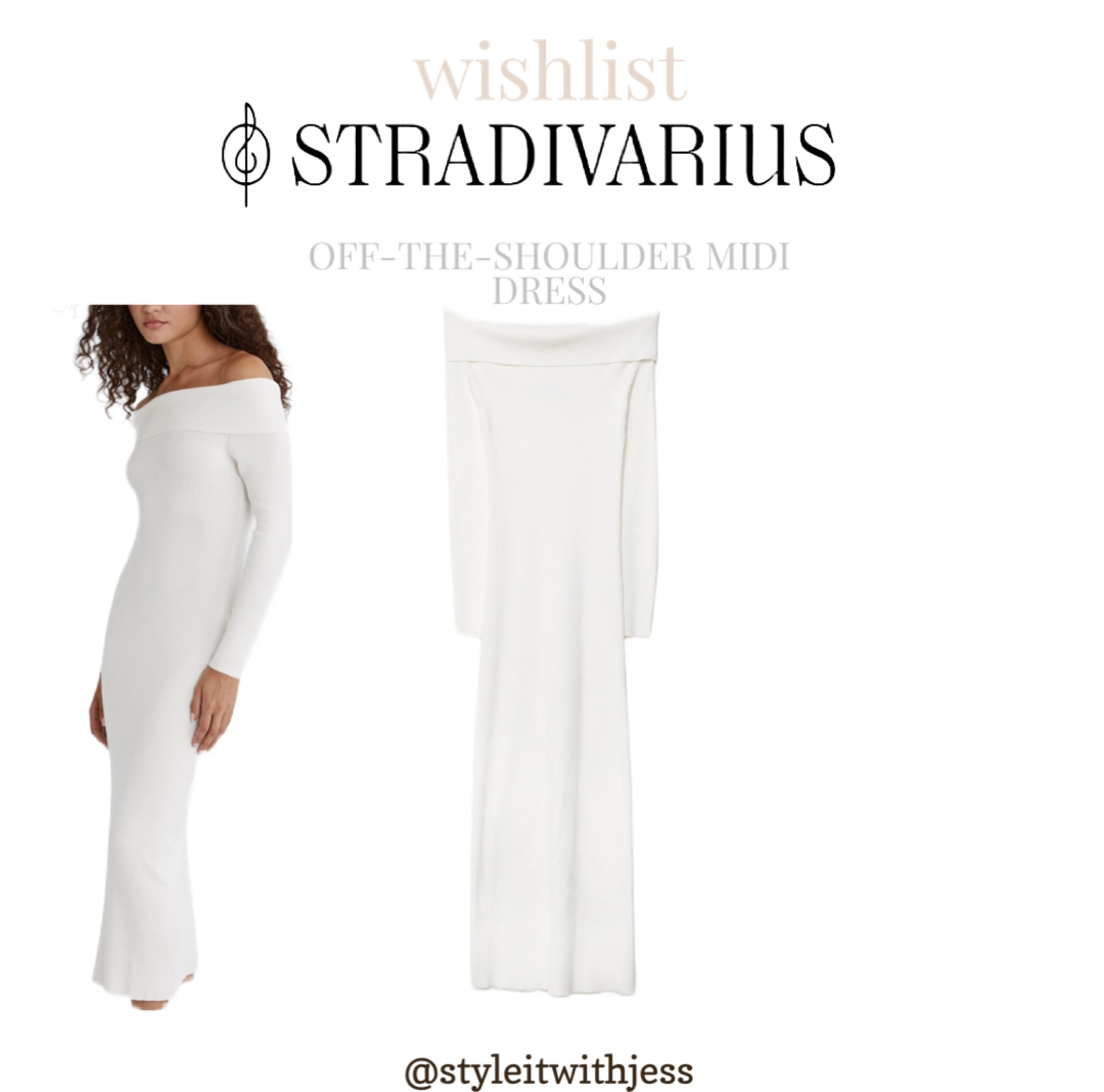 Stradivarius 🎻 OFF-THE-SHOULDER MIDI DRESS 🤍

#LTKfindsunder50 #LTKfindsunder100 #LTKstyletip