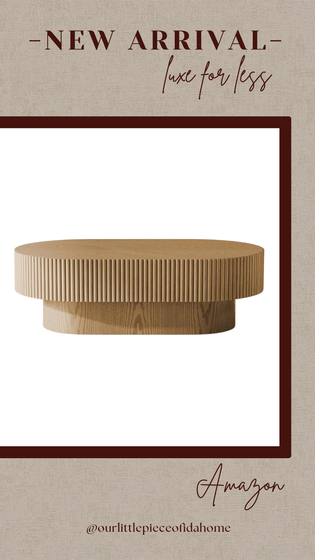 I’m always looking for furniture that feels elevated and timeless, and this fluted coffee table has such a beautiful designer look for the price.

The warm wood tone and rounded shape make it easy to style in both modern and classic spaces. It’s one of those pieces that instantly makes a living room feel more finished and layered. Everything is linked here.
@Amazon 

 #LTKU #LTKHome #LTKSaleAlert