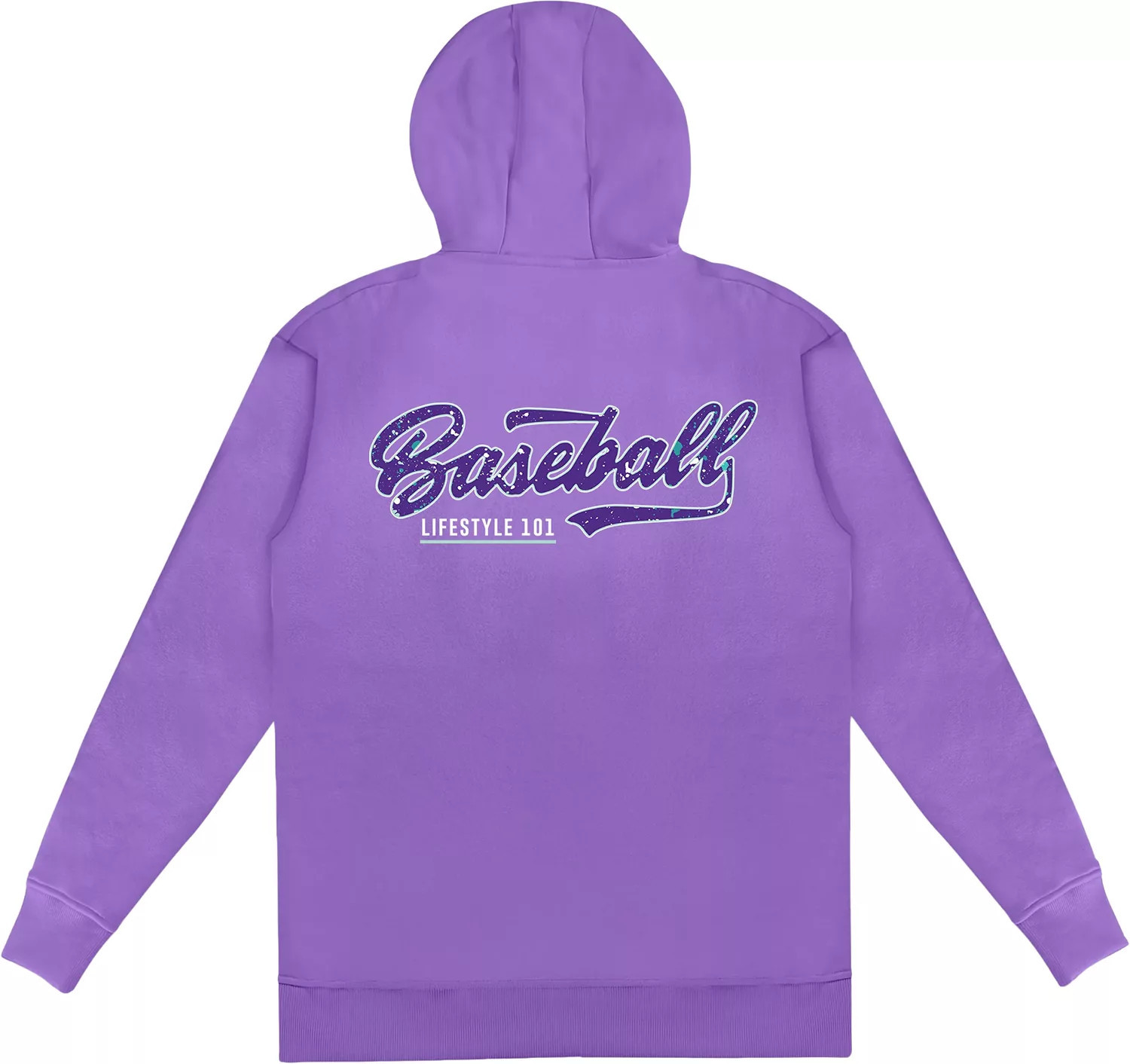 Baseball Lifestyle 101 Boys' Splatter Hoodie, Medium, Purple | DICK'S Sporting Goods