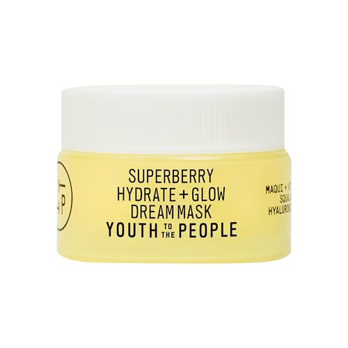 Youth To The People Superberry Dream Mask Travel - Hyaluronic Acid + Vitamin C Face Moisturizer + Overnight Facial Mask, Hydrates + Plumps + Brightens Skin, Evens Skin Tone, For Dry Skin - 0.5 fl oz | Amazon (US)