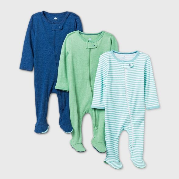 Baby Boys' 3pk Sleep N' Play - Cloud Island™ Navy | Target