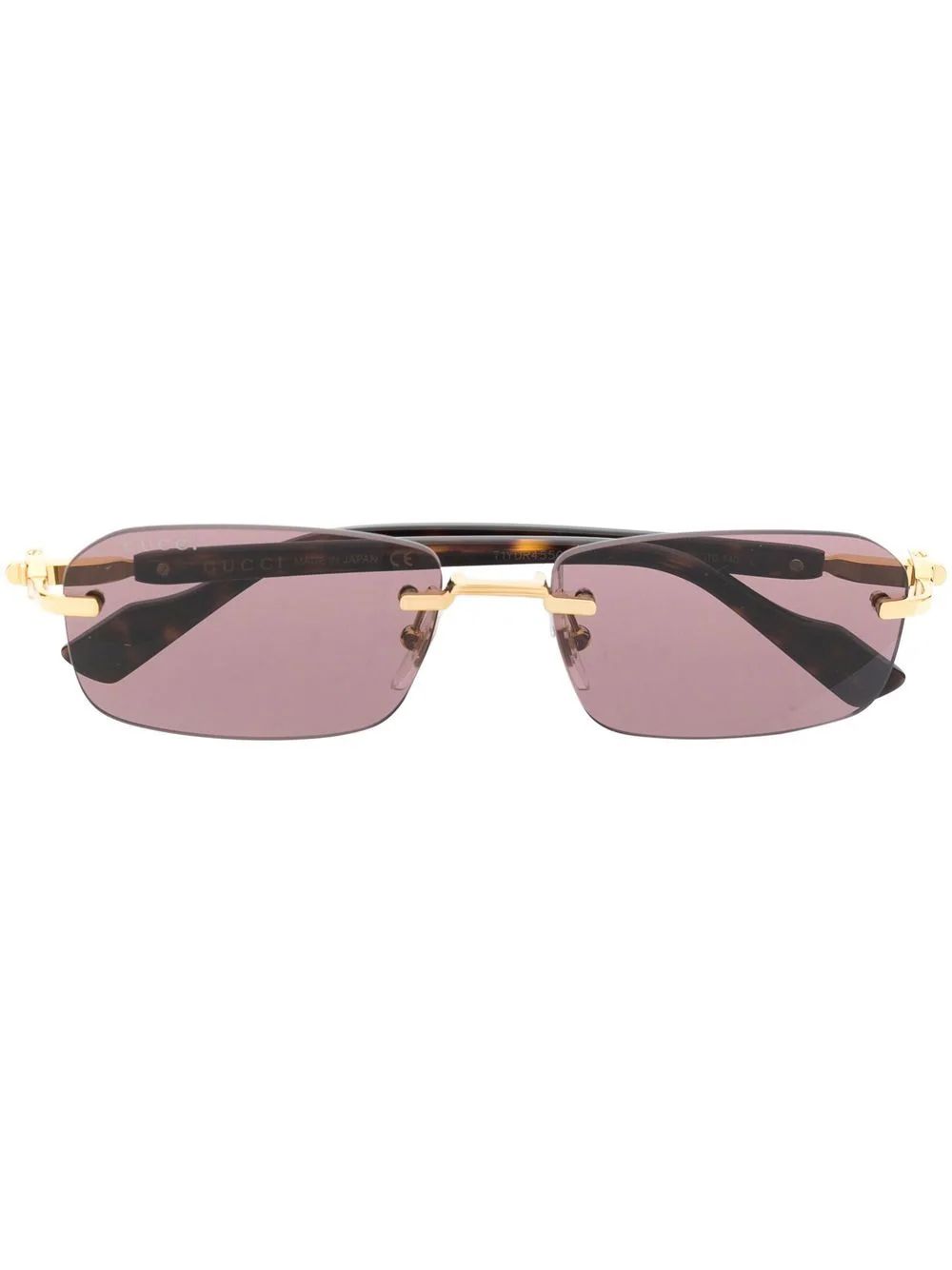 rimless rectangle-frame sunglasses | Farfetch Global