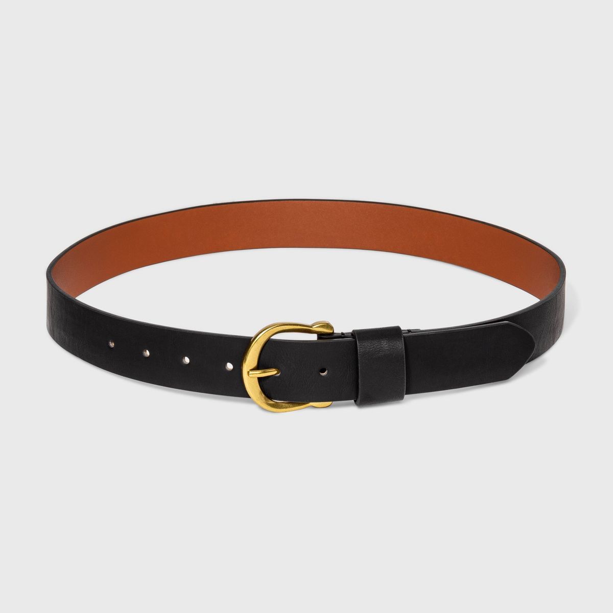 Women's Solid Horseshoe Belt - Universal Thread™ Black S | Target