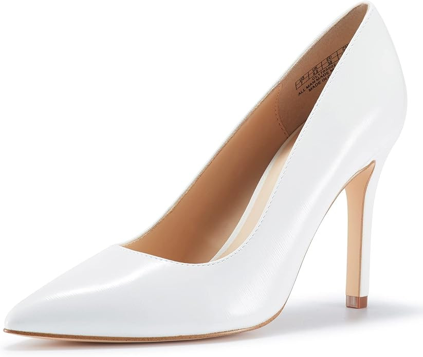 JENN ARDOR Stiletto High Heel Shoes for Women: Pointed, Closed Toe Classic Slip On Dress Pumps | Amazon (US)