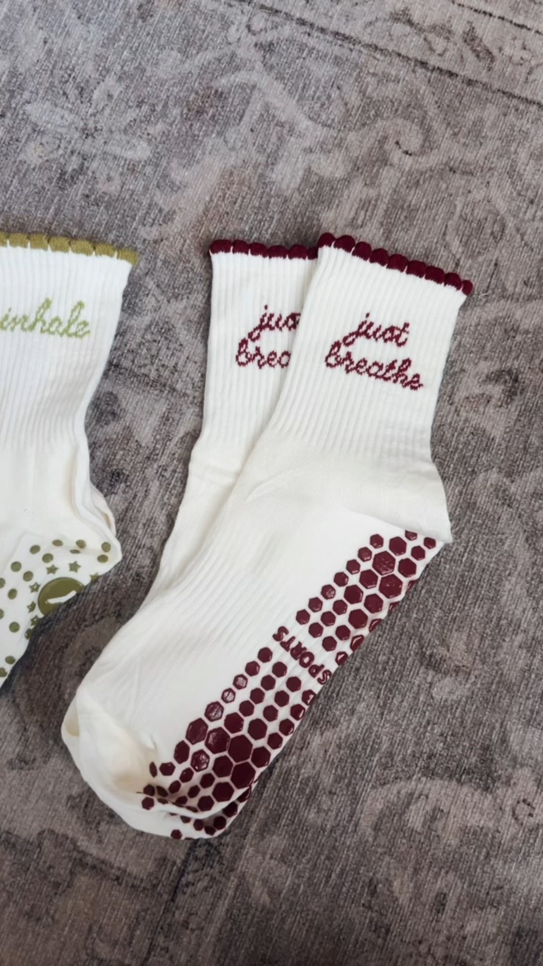 On sale for $9 for 3 pairs of Pilates socks!!!
